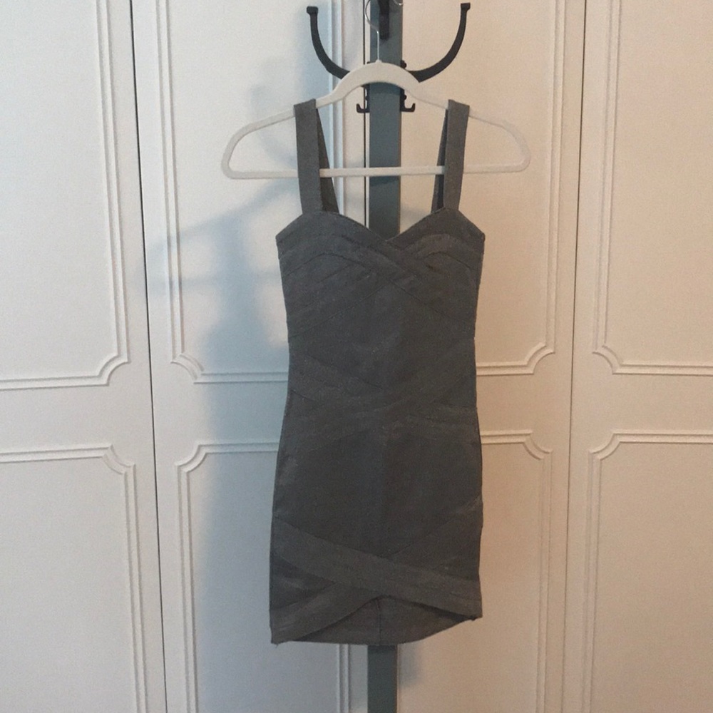 Silver bodycon dress